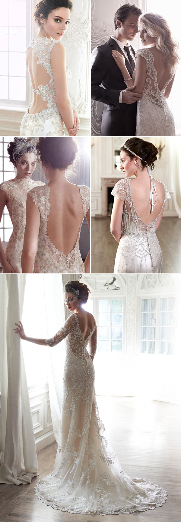 Maggie Sottero Backless Collage