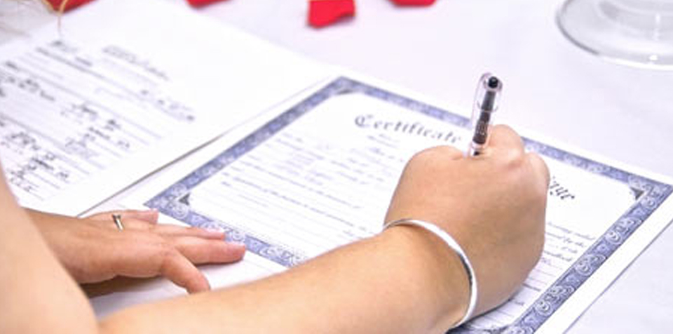 Bride Marriage Certificate