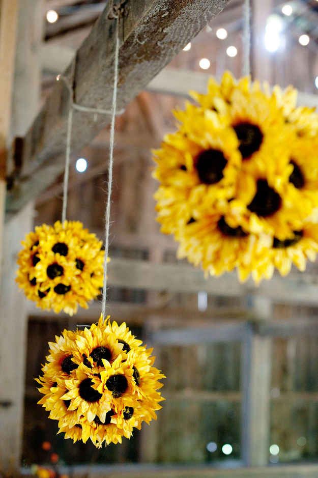 Hanging Sunflower Pomanders