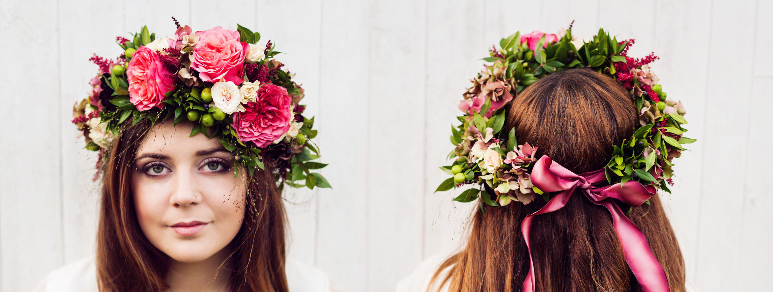 Gathered Style - Bloom Room Studio LTD - Large Bridal Flower Crown - Photo Credit Katie Spicer