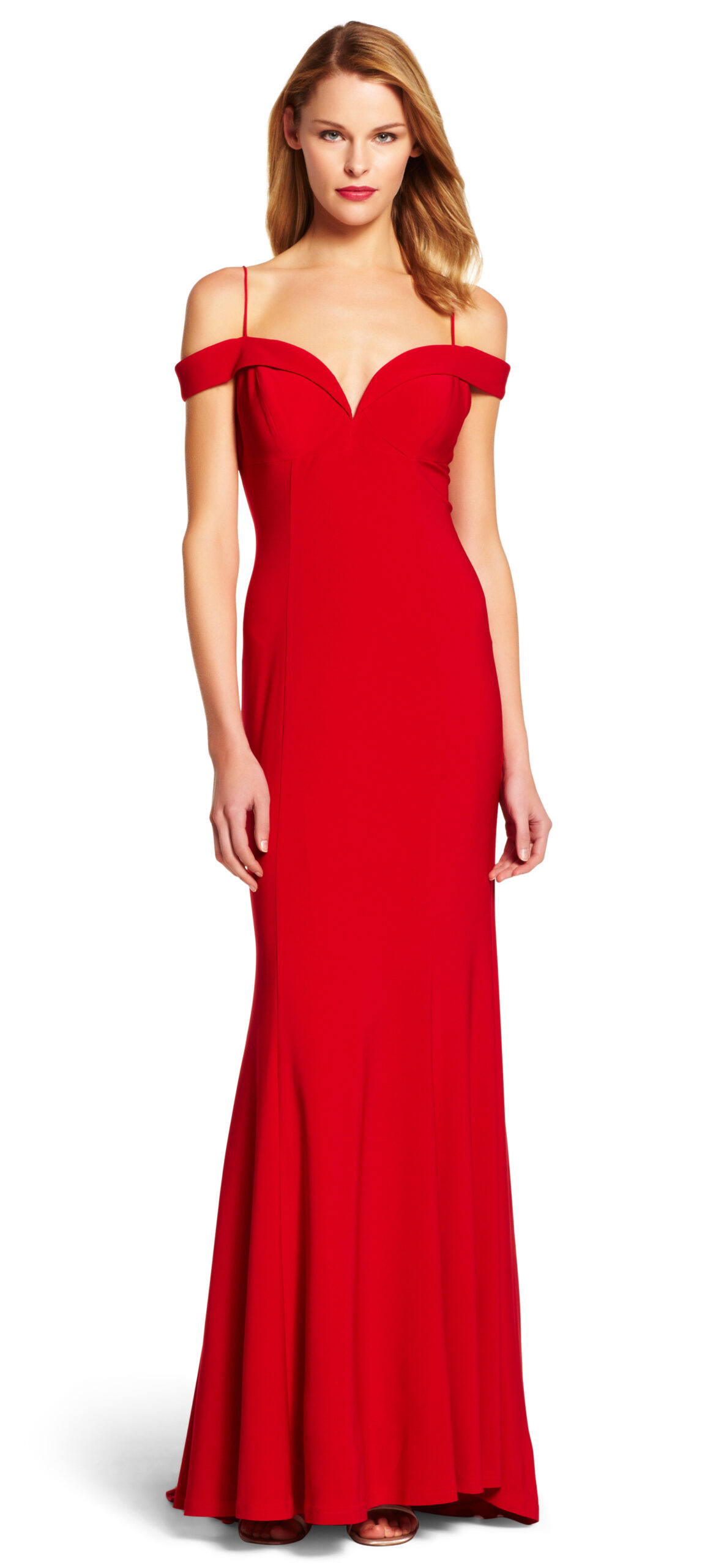 Off the Shoulder Jersey Mermaid Gown - Adrianna Papell