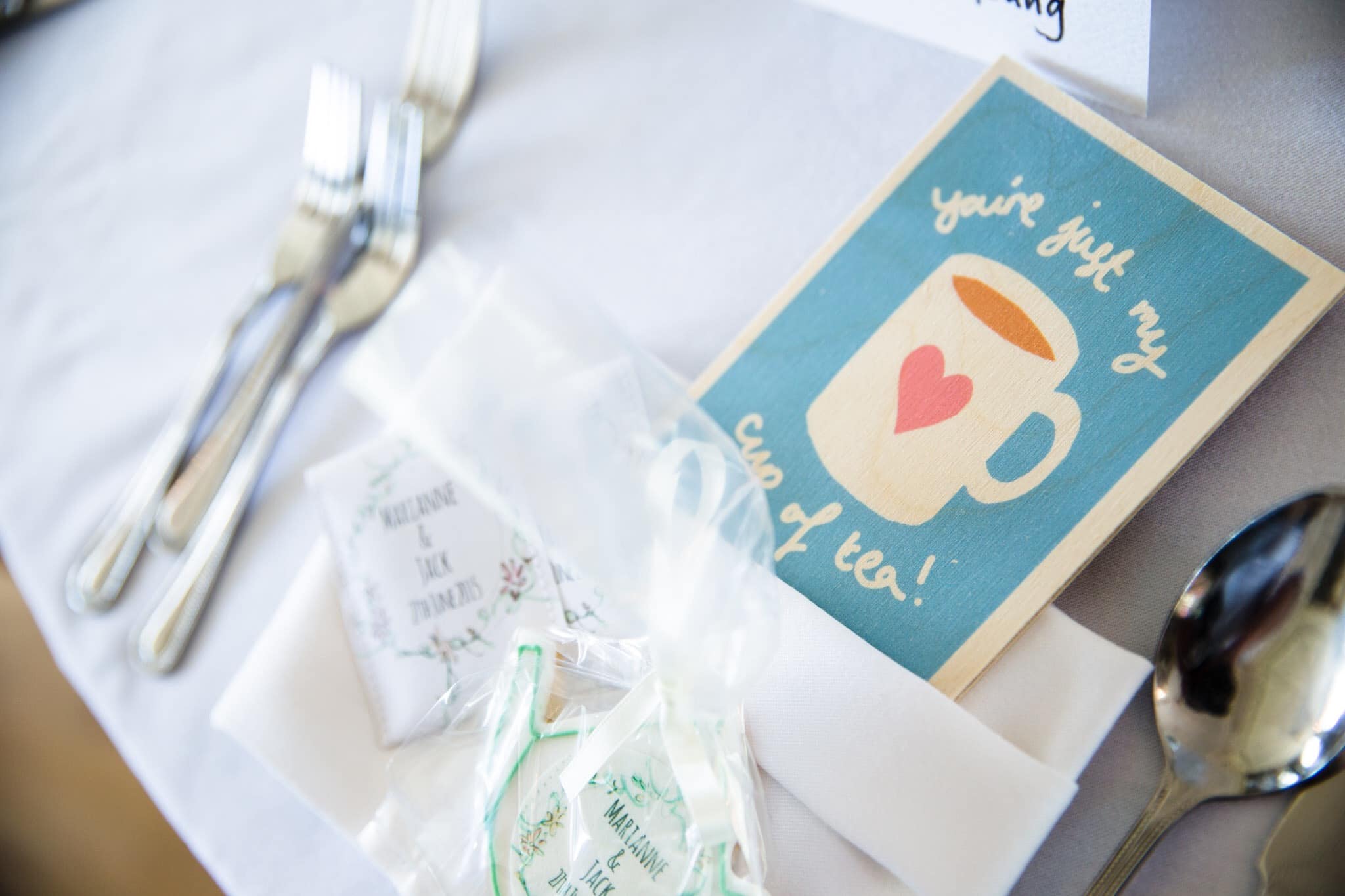 Marianne and Jack - Nonsuch Mansion - Tea Favours